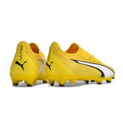 Puma Ultra Ultimate FG Yellow White Men's Football Boots