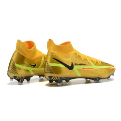 Nike Phantom GT Elite Dynamic Fit FG High Gold Green Black Men Football Boots