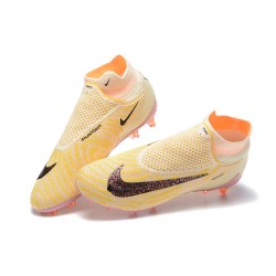 Nike Phantom GX Elite FG Black Light/Yellow Pink High Football Boots Men