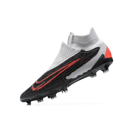 Nike Phantom GX Elite FG Gray Orange Black High Football Boots Men