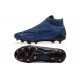 Nike Phantom GX Elite FG High Top Football Boots Deep Blue Black Orange For Men