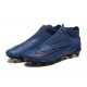 Nike Phantom GX Elite FG High Top Football Boots Deep Blue Black Orange For Men