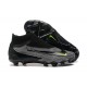 Nike Phantom GX Elite FG High Top Football Boots Grey Black Yellow For Men