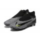 Nike Phantom GX Elite FG High Top Football Boots Grey Black Yellow For Men