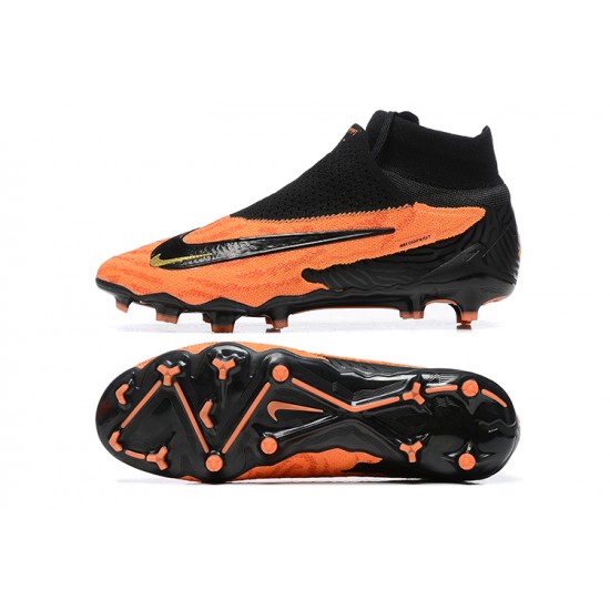 Nike Phantom GX Elite FG High Top Football Boots Orange Black For Men