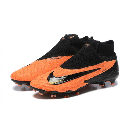 Nike Phantom GX Elite FG High Top Football Boots Orange Black For Men