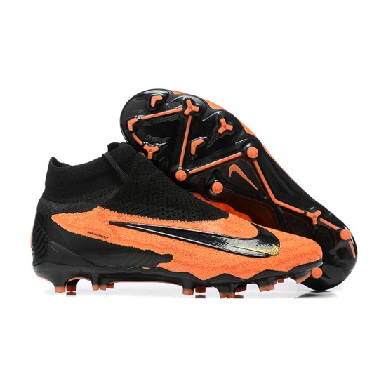 Nike Phantom GX Elite FG High Top Football Boots Orange Black For Men