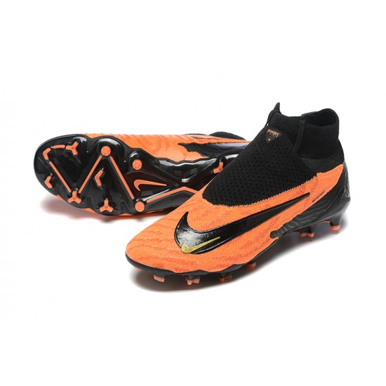 Nike Phantom GX Elite FG High Top Football Boots Orange Black For Men