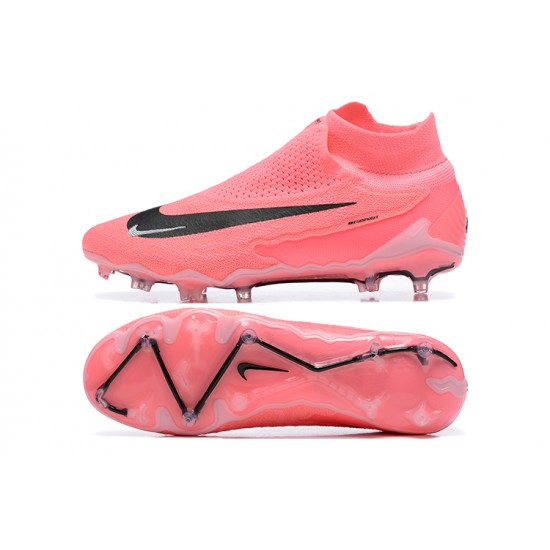 Nike Phantom GX Elite FG High Top Football Boots Pink Black For Men