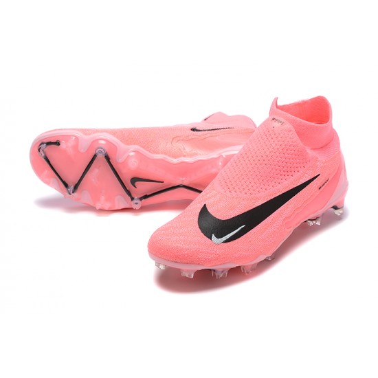 Nike Phantom GX Elite FG High Top Football Boots Pink Black For Men