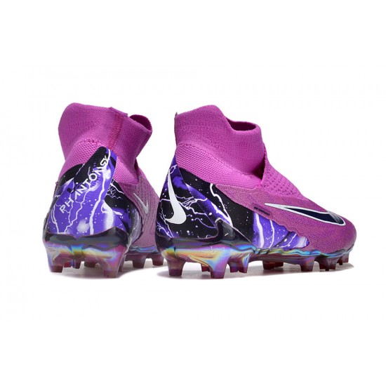 Nike Phantom GX Elite FG High Top Football Boots Purple Black For Men