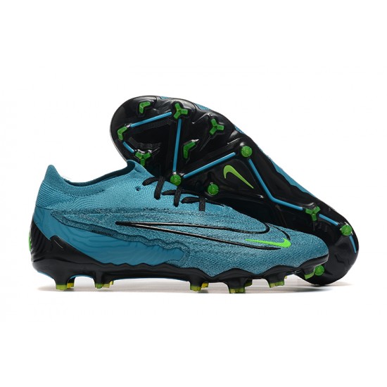 Nike Phantom GX Elite FG Low Football Boots Blue Black Green For Men