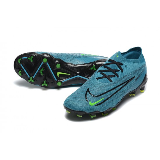 Nike Phantom GX Elite FG Low Football Boots Blue Black Green For Men