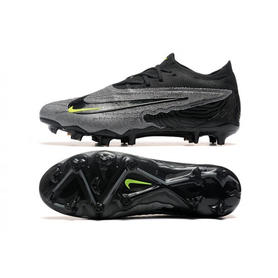 Nike Phantom GX Elite FG Low Football Boots Grey Black For Men