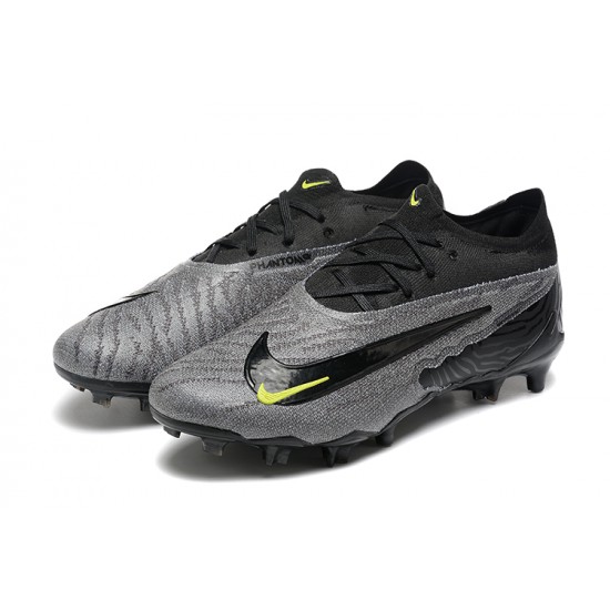 Nike Phantom GX Elite FG Low Football Boots Grey Black For Men 