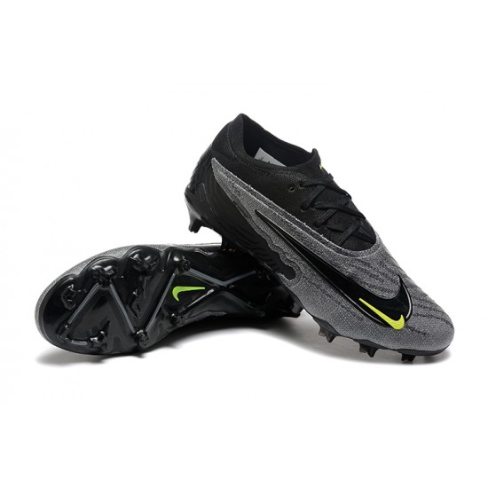 Nike Phantom GX Elite FG Low Football Boots Grey Black For Men