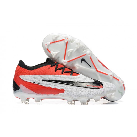 Nike Phantom GX Elite FG Low Football Boots White Red Black For Men