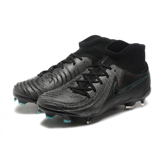 Nike Phantom Luna Elite FG High Top All Black Football Boots For Men 