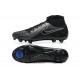 Nike Phantom Luna Elite FG High Top Black White Football Boots For Men 