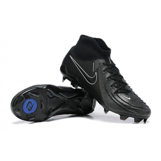 Nike Phantom Luna Elite FG High Top Black White Football Boots For Men 