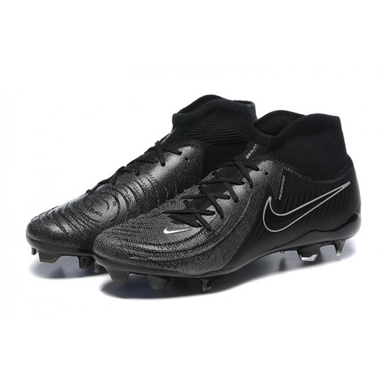 Nike Phantom Luna Elite FG High Top Black White Football Boots For Men 