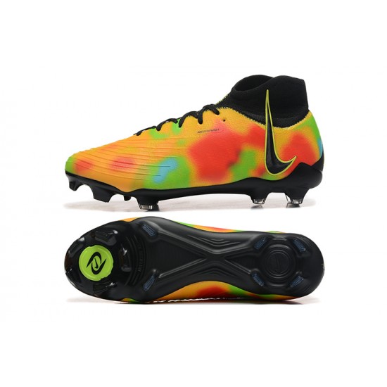 Nike Phantom Luna Elite FG High Top Black Yellow Football Boots For Men 