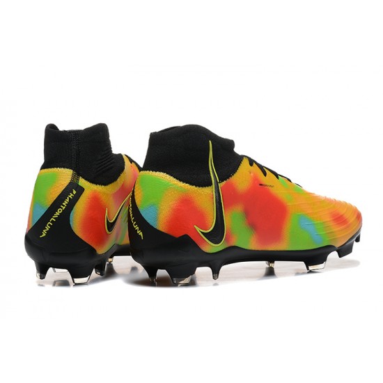 Nike Phantom Luna Elite FG High Top Black Yellow Football Boots For Men 