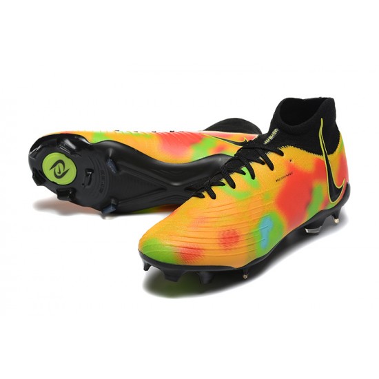 Nike Phantom Luna Elite FG High Top Black Yellow Football Boots For Men 