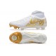 Nike Phantom Luna Elite FG High Top Gold White Football Boots For Men 