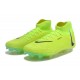 Nike Phantom Luna Elite FG High Top Green Yellow Black Football Boots For Men/Women