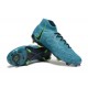 Nike Phantom Luna Elite FG High Top Ltblue Black Green Football Boots For Men 