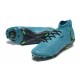 Nike Phantom Luna Elite FG High Top Ltblue Black Green Football Boots For Men 