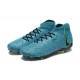 Nike Phantom Luna Elite FG High Top Ltblue Black Green Football Boots For Men 