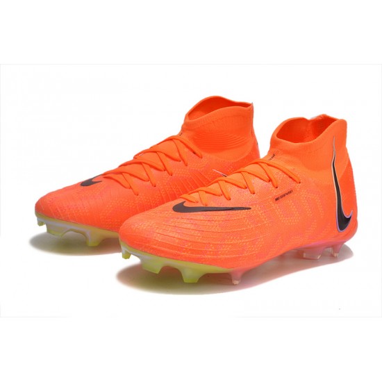 Nike Phantom Luna Elite FG High Top Orange Black Football Boots For Men/Women