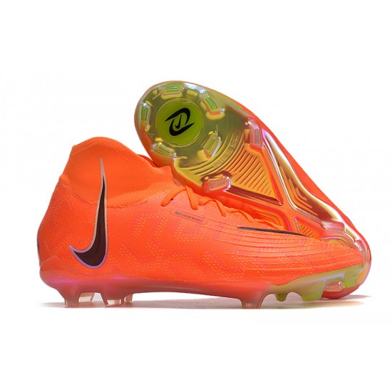 Nike Phantom Luna Elite FG High Top Orange Black Football Boots For Men/Women