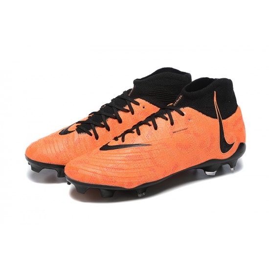 Nike Phantom Luna Elite FG High Top Orange Black Football Boots For Men 