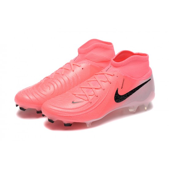 Nike Phantom Luna Elite FG High Top Peach Black Football Boots For Men 