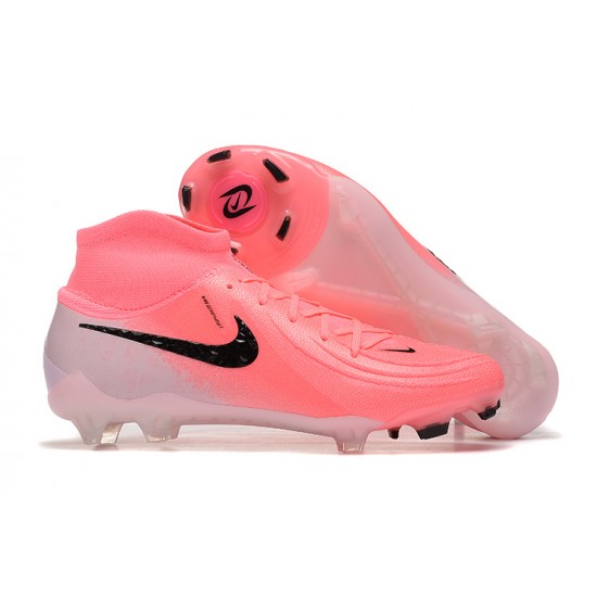 Nike Phantom Luna Elite FG High Top Peach Black Football Boots For Men 