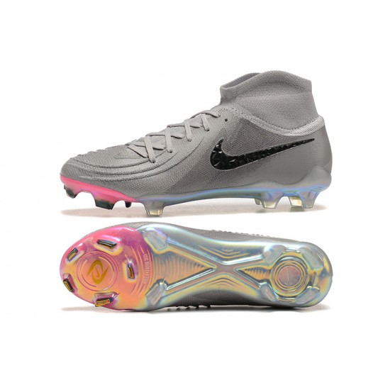 Nike Phantom Luna Elite FG High Top Pink Grey Black Football Boots For Men 