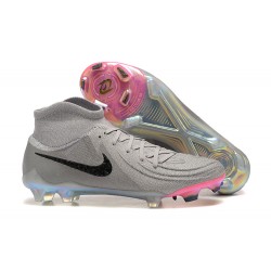 Nike Phantom Luna Elite FG High Top Pink Grey Black Football Boots For Men 