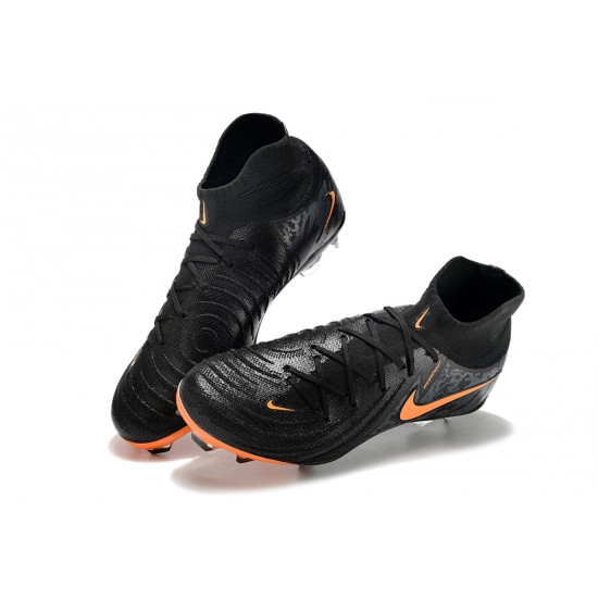 Nike Phantom Luna Elite FG High Top Football Boots Black Orange For Men 