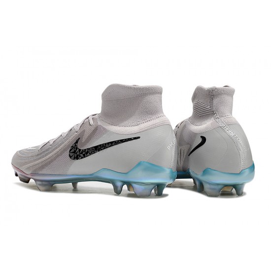 Nike Phantom Luna Elite FG High Top Football Boots Grey Black For Men/Women