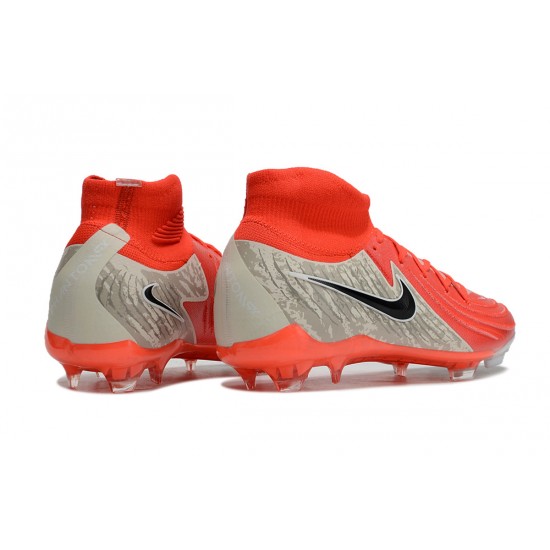 Nike Phantom Luna Elite FG High Top Football Boots Red Black Grey For Men 