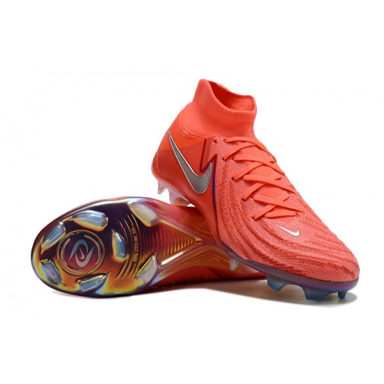 Nike Phantom Luna Elite FG High Top Football Boots Red Silver For Men/Women