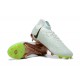 Nike Phantom Luna Elite FG High Top White Gold Green Football Boots For Men 