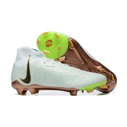 Nike Phantom Luna Elite FG High Top White Gold Green Football Boots For Men 