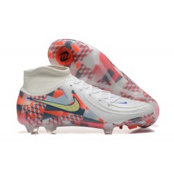 Nike Phantom Luna Elite FG High Top White Orange Football Boots For Men 