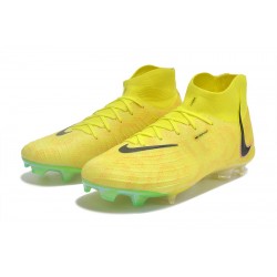 Nike Phantom Luna Elite FG High Top Yellow Black Football Boots For Men/Women