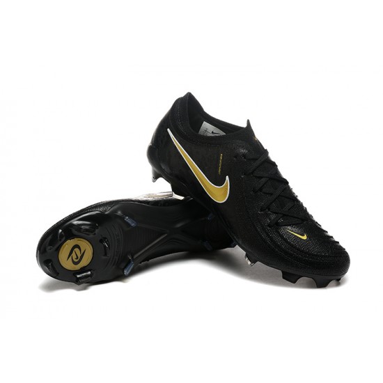 Nike Phantom Luna Elite FG Low Black Gold Football Boots For Men 