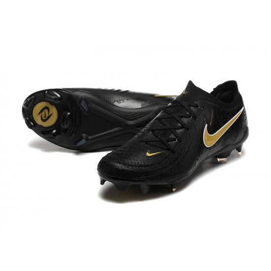 Nike Phantom Luna Elite FG Low Black Gold Football Boots For Men 